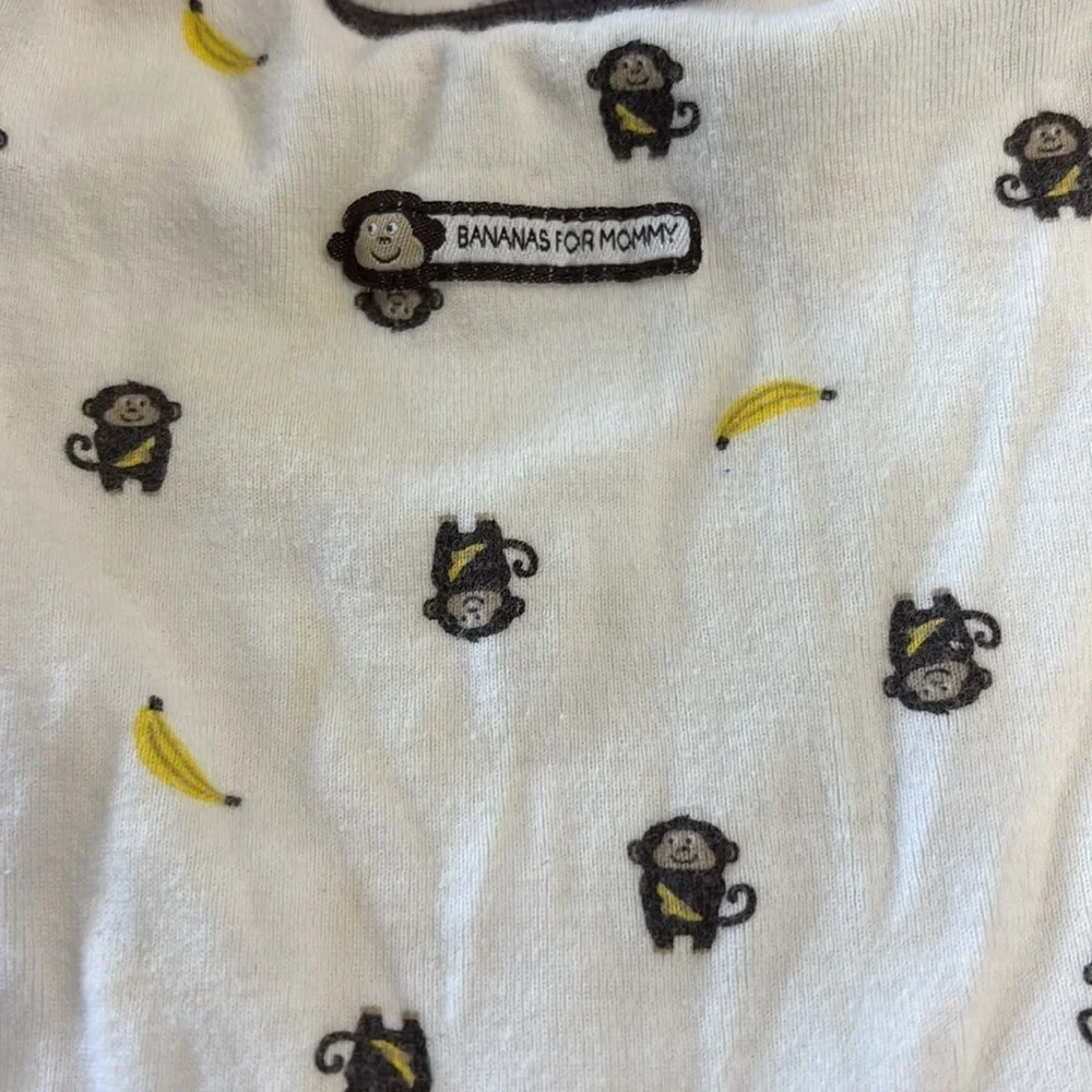 Carters 3 Months Bananas for mommy onesie short sleeve shirt and pants- monkeys